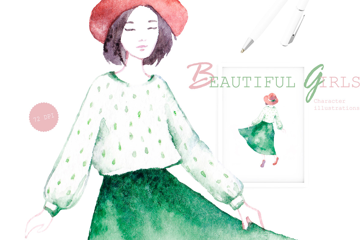 Beautiful girls, an Illustration by Knysh Ksenya (Photo 4 of 7)