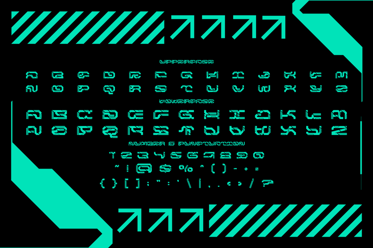 Autocron Futuristic Font, a Font by PutraCetol Studio (Photo 5 of 5)