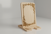 Floral Mobile Phone Holder Laser Cut, an Object Graphic by Amazin_art (Thumbnail 1 of 5)