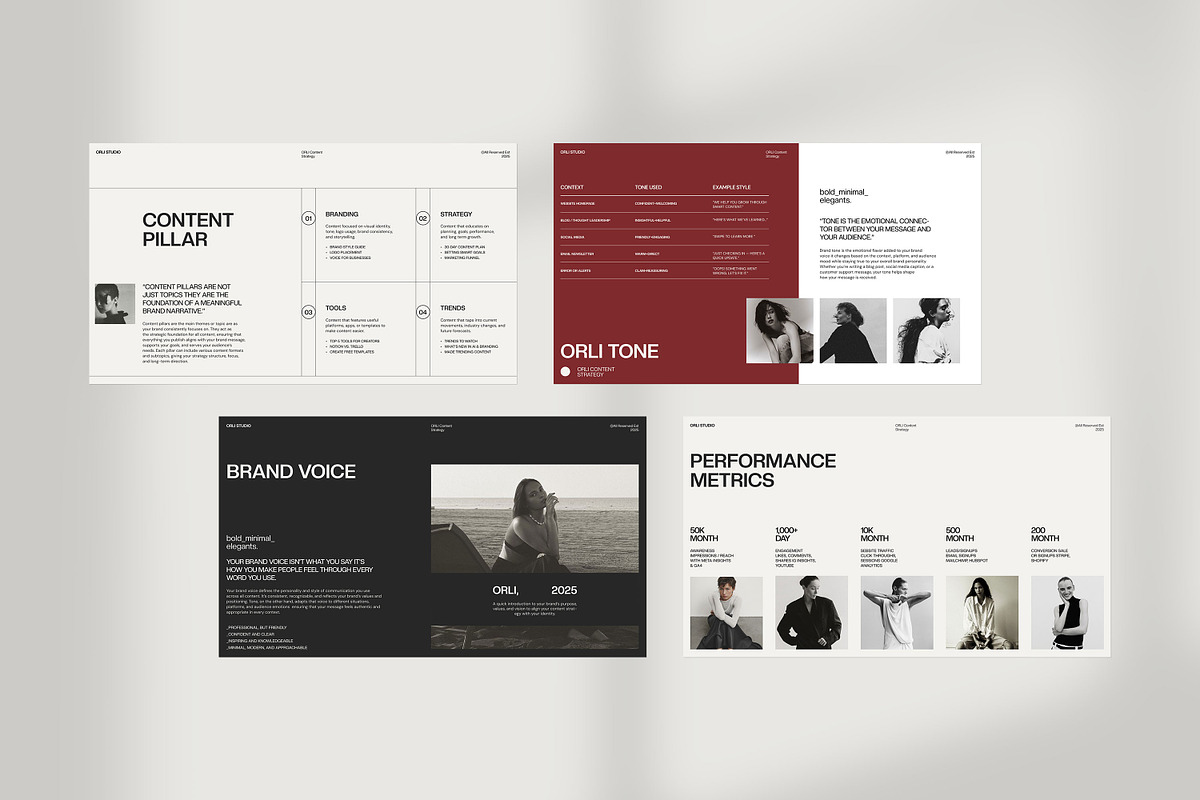 ORLI | Content Strategy Template, a Presentation Template by Graphpexel (Photo 9 of 9)