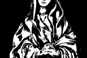 Religious woman isolated graphic, an Arts & Entertainment Photo by DanFLCreativo