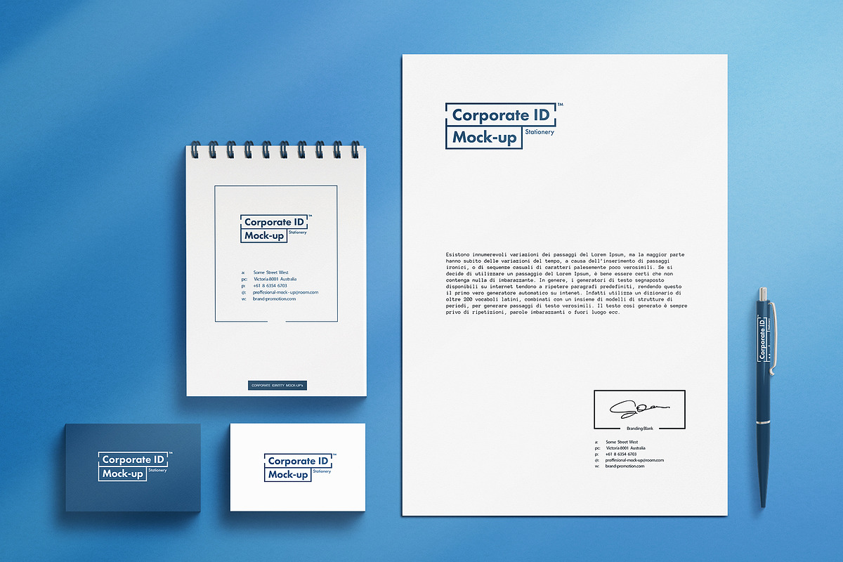 Identity Stationery Mock-up Set, a Product Mockup by ItemBridge