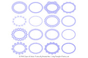 Periwinkle Round Lace Frames, an Illustration by Amanda Ilkov (Thumbnail 4 of 5)