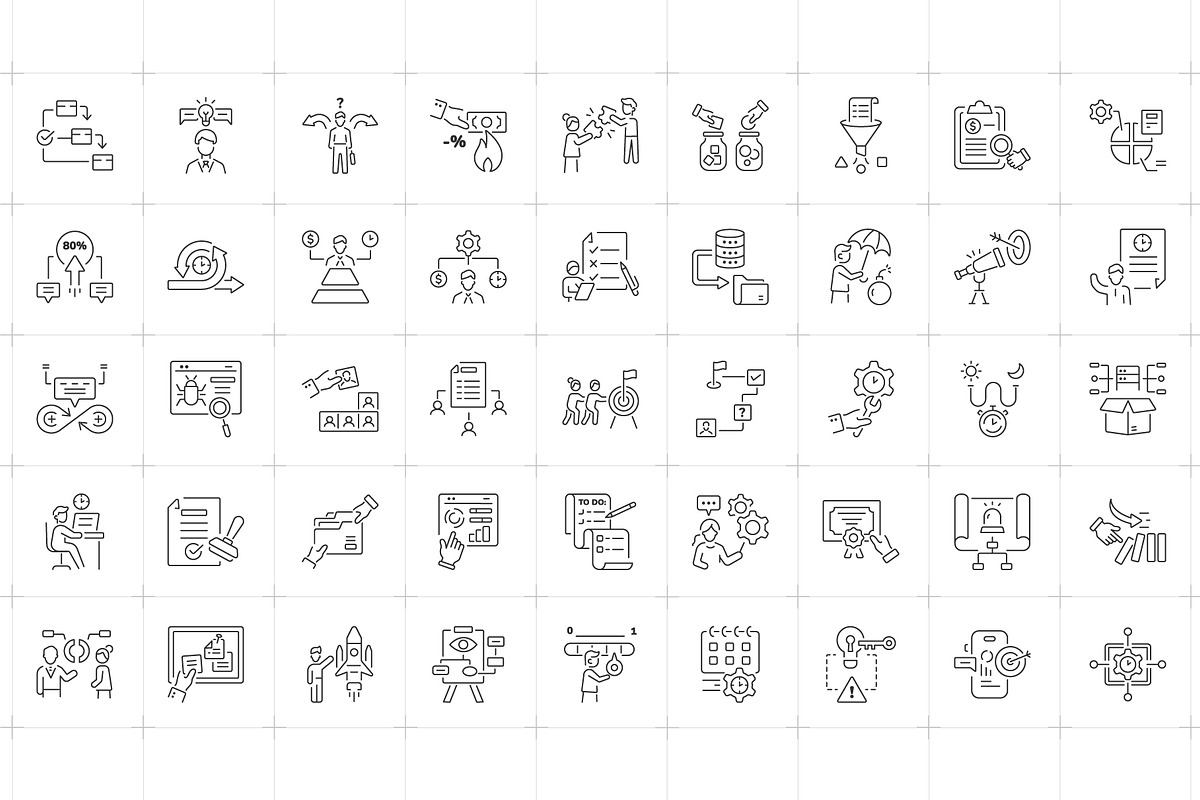 Productivity and Project Icons, an Outline Icon by Prosymbols (Photo 4 of 5)