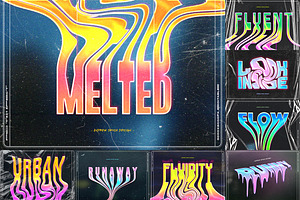 Liquid Melted Text Effects vol 1, a Layer Style Add-On by Andrew Skoch Design
