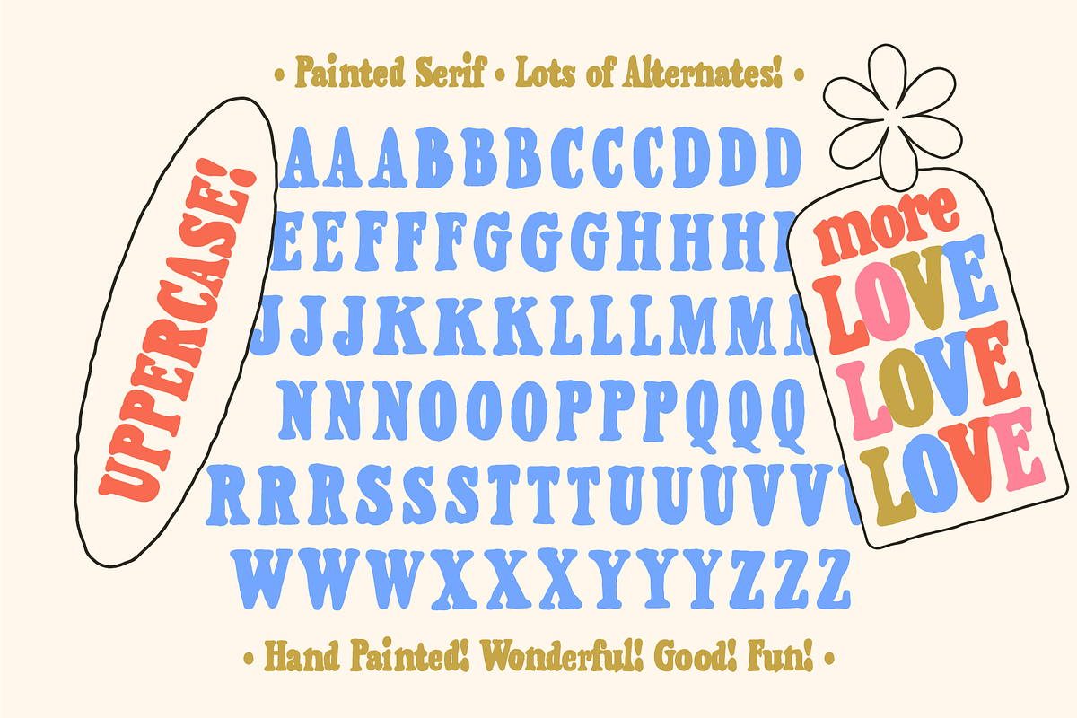 Painted Serif - Hand-lettered Font, a Handwritten Font by Studio Funshop by Kelli (Photo 11 of 15)