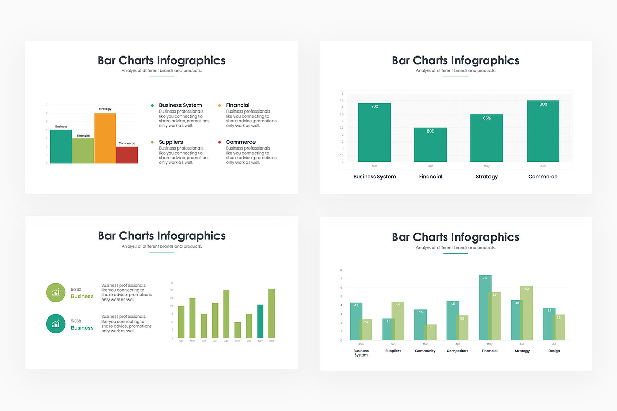 Bar Charts Infographics - PowerPoint, a Presentation Template by slidequest (Photo 3 of 6)