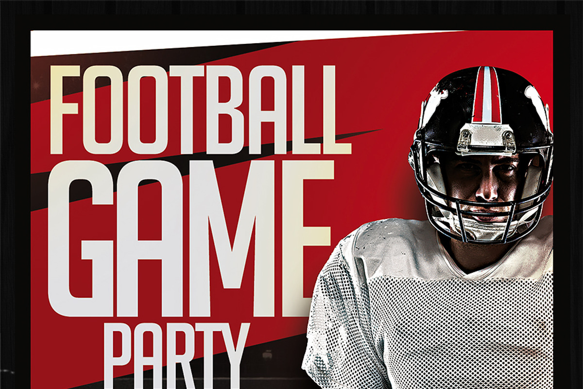 American Football Party Flyer, a Flyer Template by GraphicDiamonds (Photo 6 of 6)