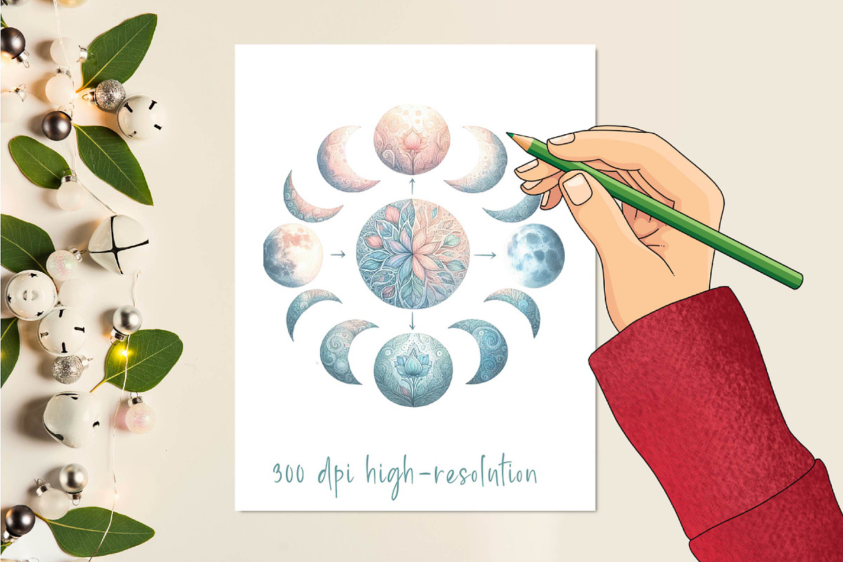 Watercolor Boho Sublimation Clipart, an Illustration by CreationArt (Photo 2 of 6)