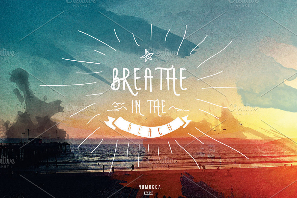 Summers Typeface + BONUS vector preview 6