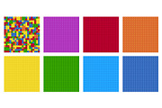Plastic Toy Bricks Seamless Patterns, a Texture Graphic by Plaid4You (Thumbnail 2 of 11)