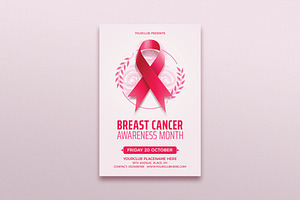 Breast Cancer Awareness Flyer, a Flyer Template by DesignWorkz