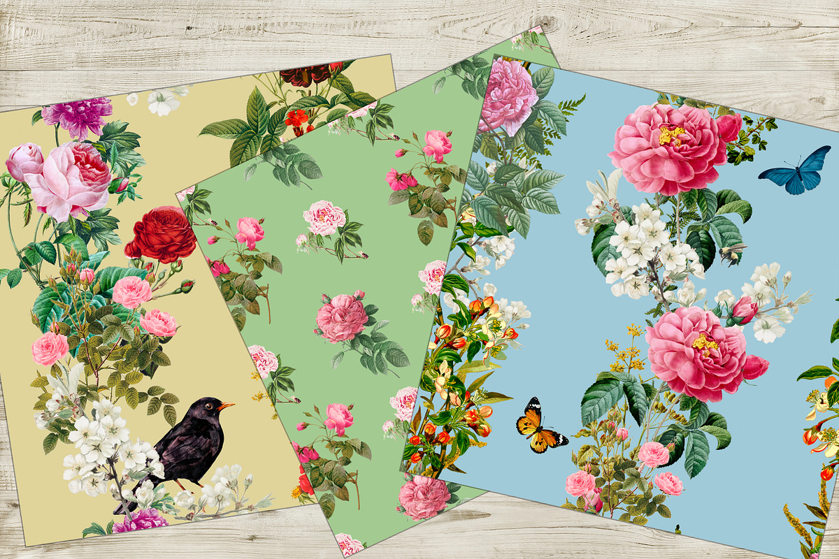 Pink  roses seamless patterns, a Pattern Graphic by NastiaDesignsPrints (Photo 8 of 10)