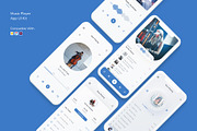 Music Player App UI Kit, an App Template by Betush (Thumbnail 1 of 3)