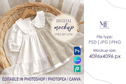 Baby Girl Dress Mockup Toddler Outfi, a Mockup by Mie Mockup Studio (Thumbnail 1 of 7)