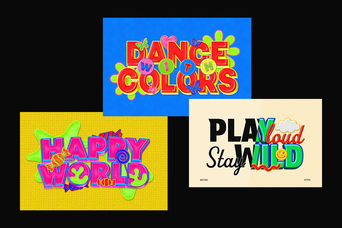 Colorful Playful Text Effect, a Layer Style Add-On by Matsero (Photo 2 of 4)