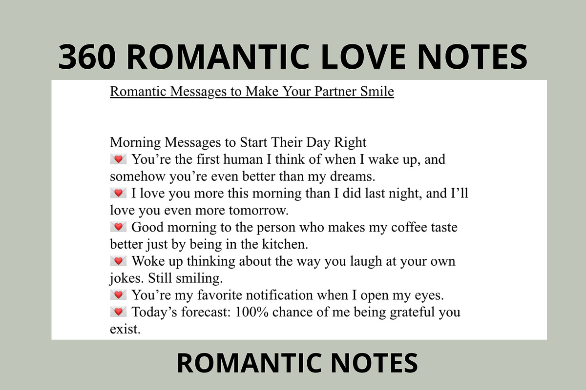 360 Romantic Love Notes
