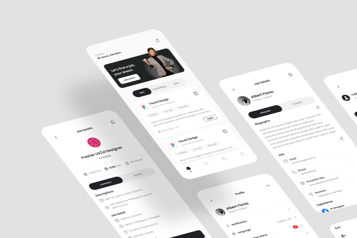Jobby - Job Finder App UI Kit, an UI Kit Template by iDoodle Studio (Photo 4 of 4)