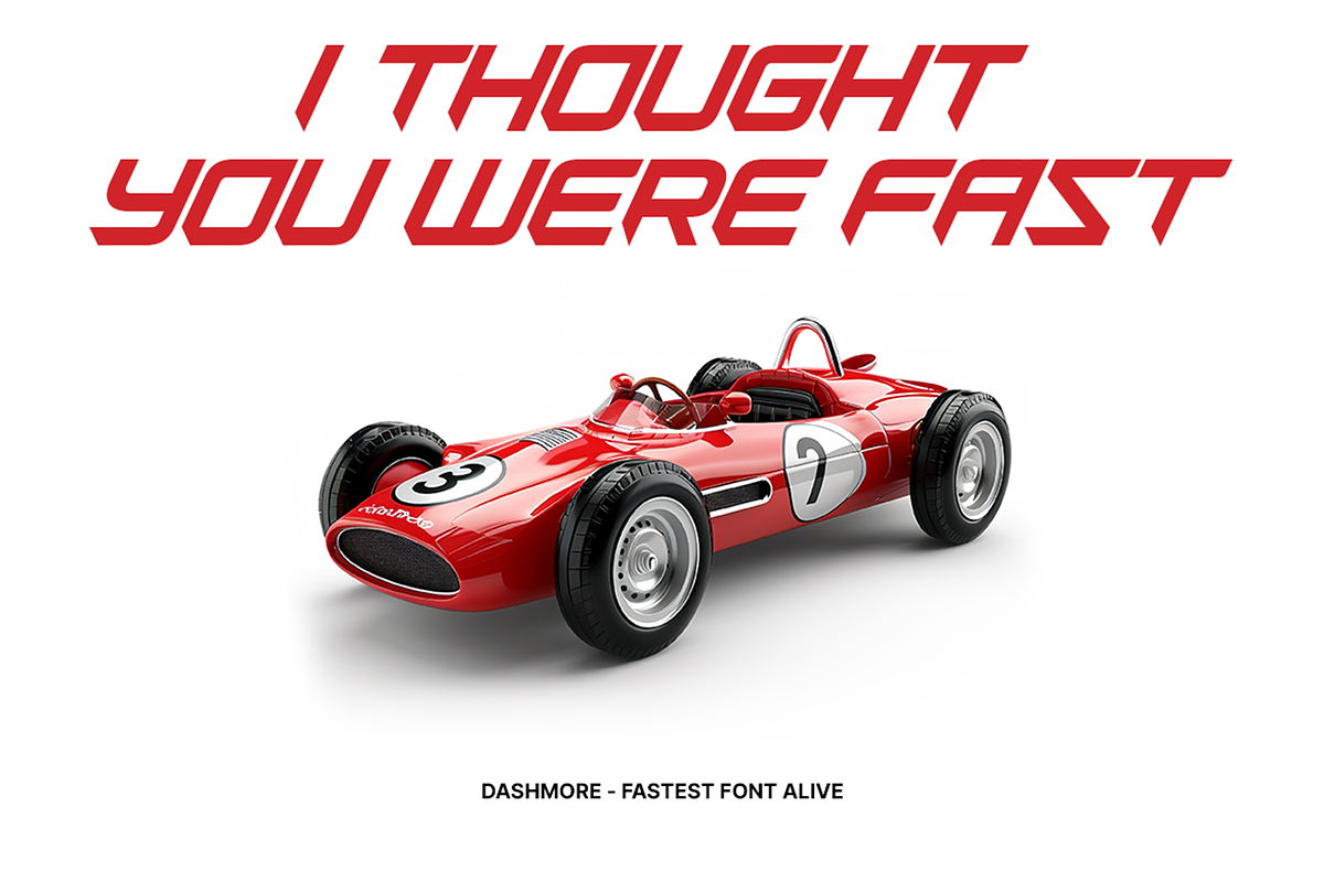 Dashmore - Fast Racing Fonts, a Sans Serif Font by Konstantine Studio (Photo 4 of 4)
