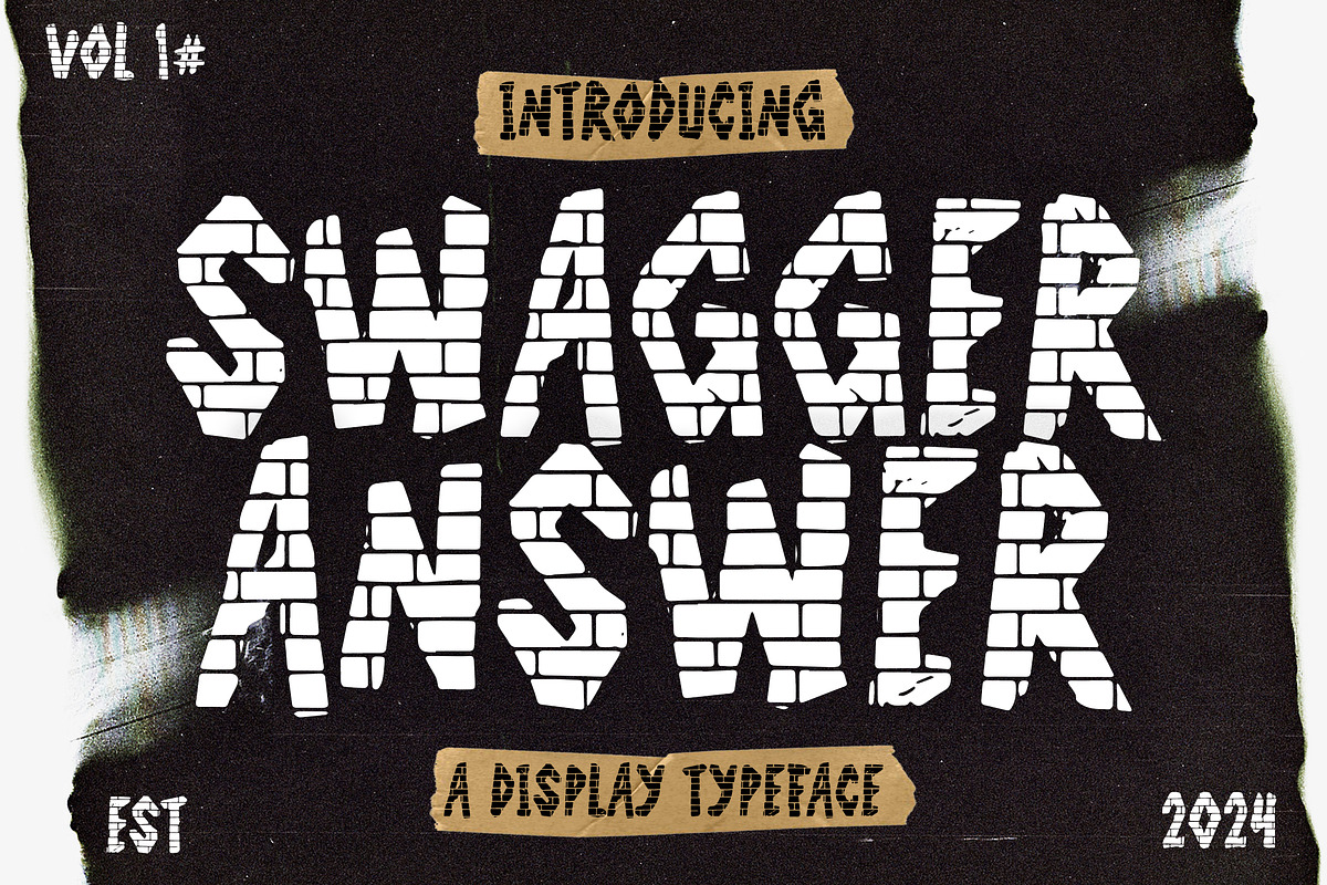 Swagger Answer Graffiti Y2k Display, a Blackletter Font by dansdesign (Photo 1 of 7)