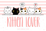Kitten Lover Cute Display Font, a Font by Giant Design (Thumbnail 1 of 10)