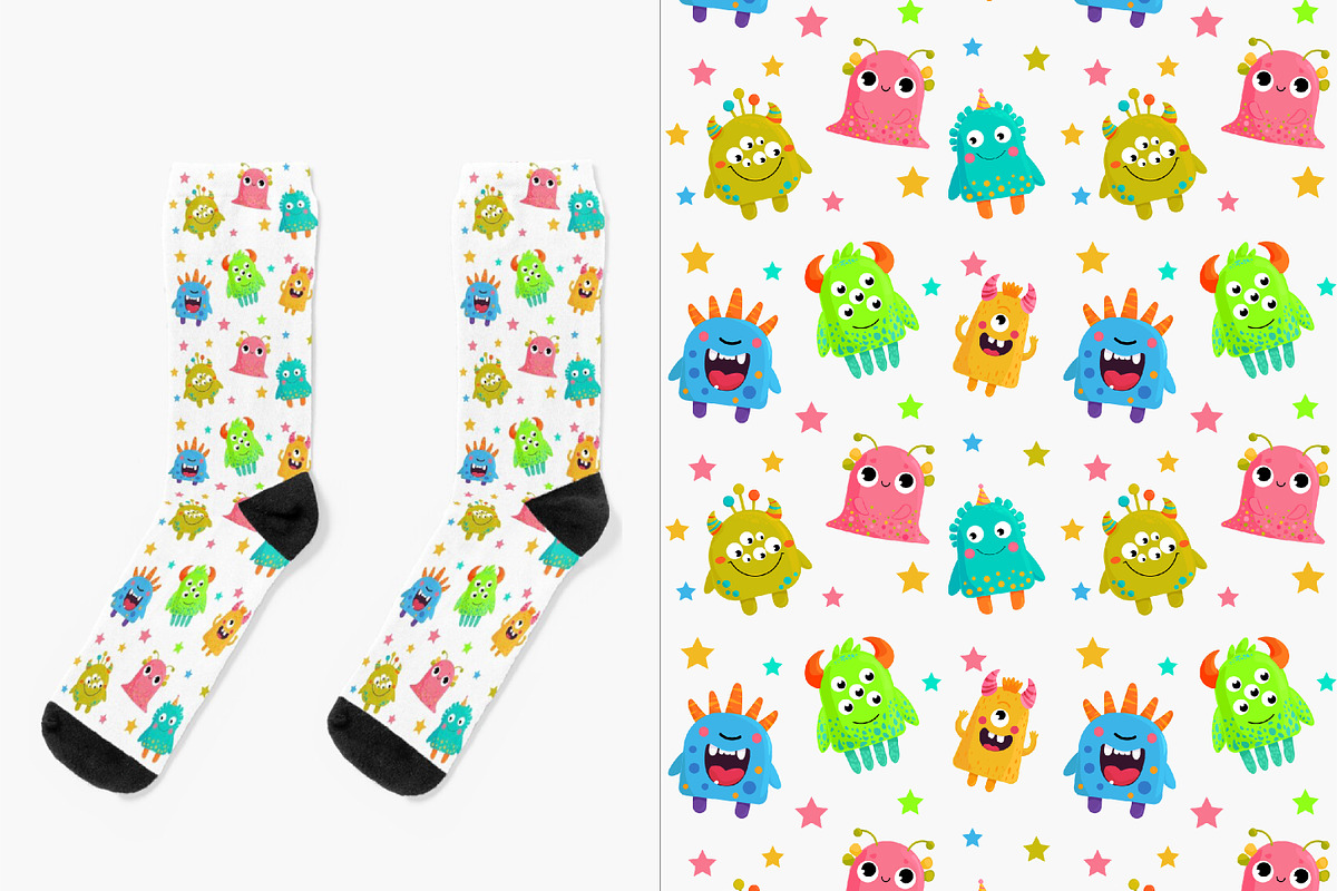 10 monsters 4 planets 3 patterns, an Animal Illustration by ChubbyBunny Art (Photo 2 of 10)