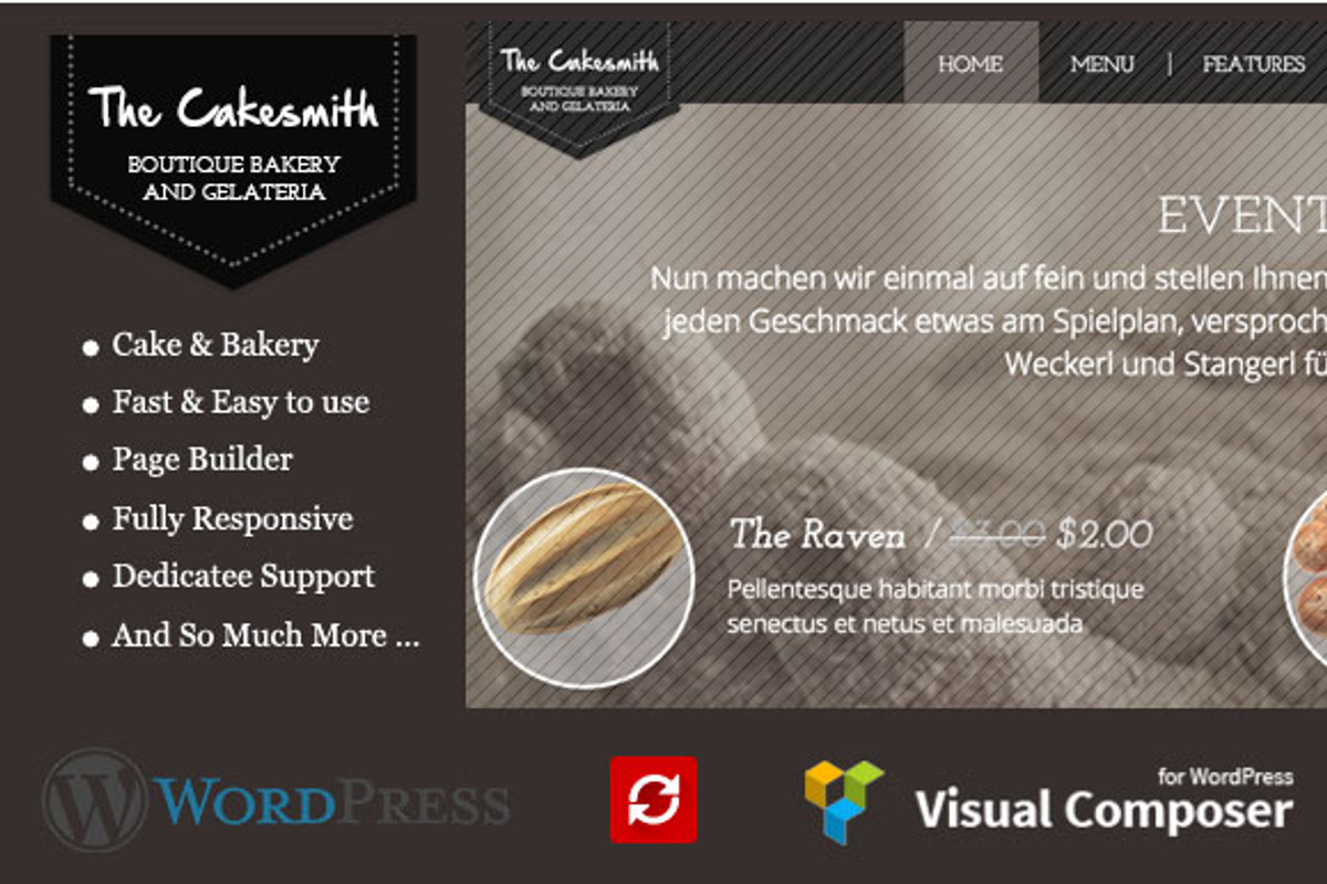 CakeSmith - WP Cake & Bakery Theme, a WordPress Template by physcode