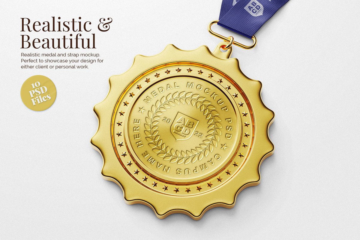 Round Medal Mockup Set - 10 PSD, a Mockup by Remnand Studio (Photo 3 of 12)
