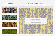 Palace Damask Traditional Patterns, a Pattern Graphic by LEAFure (Thumbnail 2 of 8)