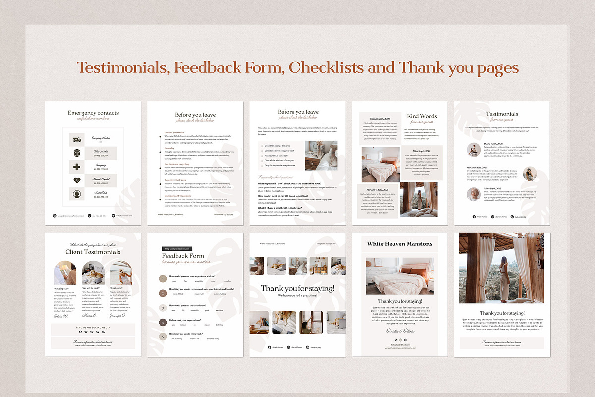 Airbnb Welcome Book Template Canva, a Marketing Template by Emmart Studio (Photo 7 of 7)