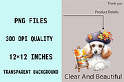 Watercolor Autumn Dog Clipart, an Illustration by SVGArt (Thumbnail 3 of 8)
