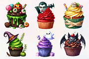 Halloween Scary Cupcake Clipart, an Illustration by Dream Creation (Thumbnail 5 of 7)