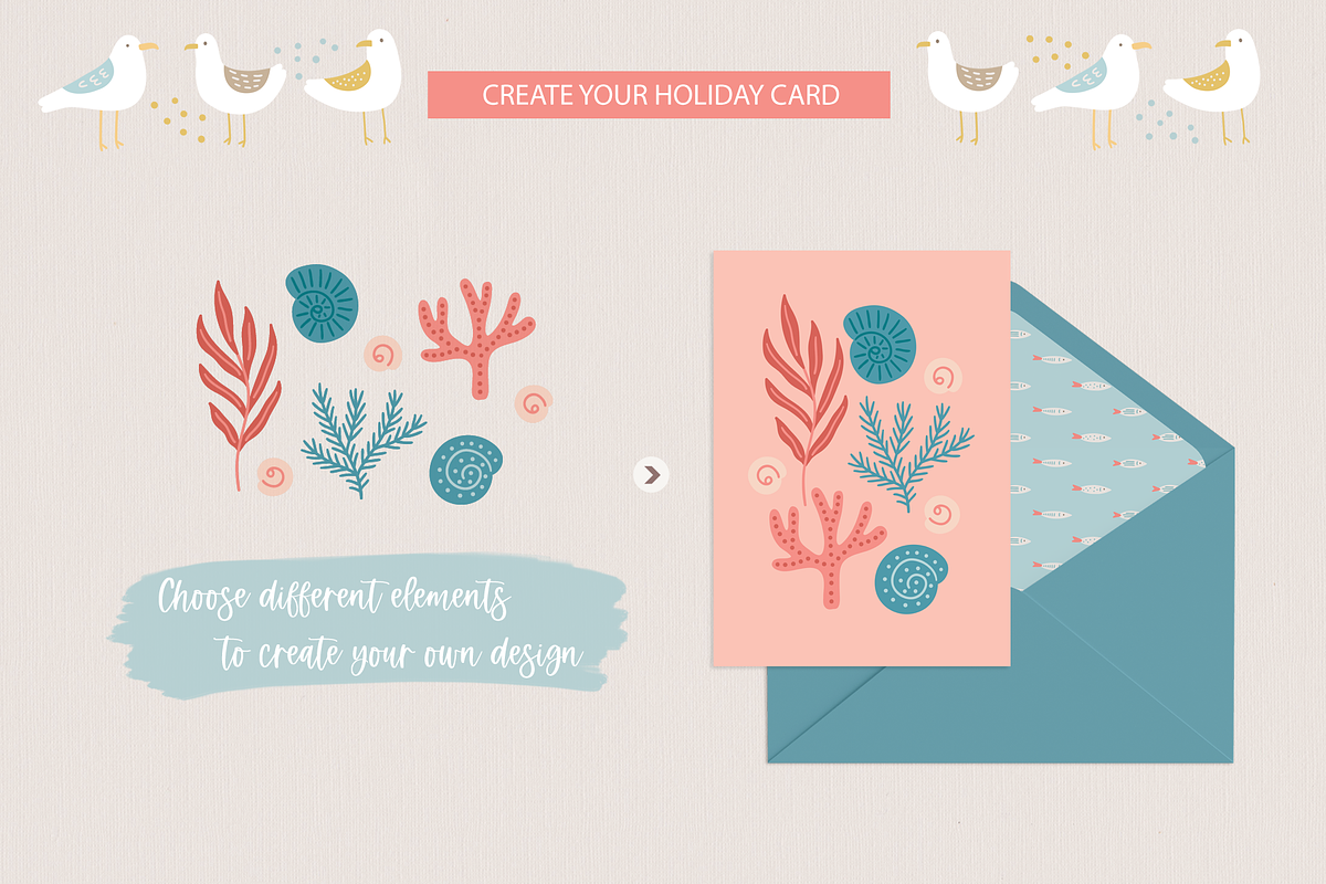Quiet Ocean Kit, a Seasonal Illustration by miumiu (Photo 8 of 15)
