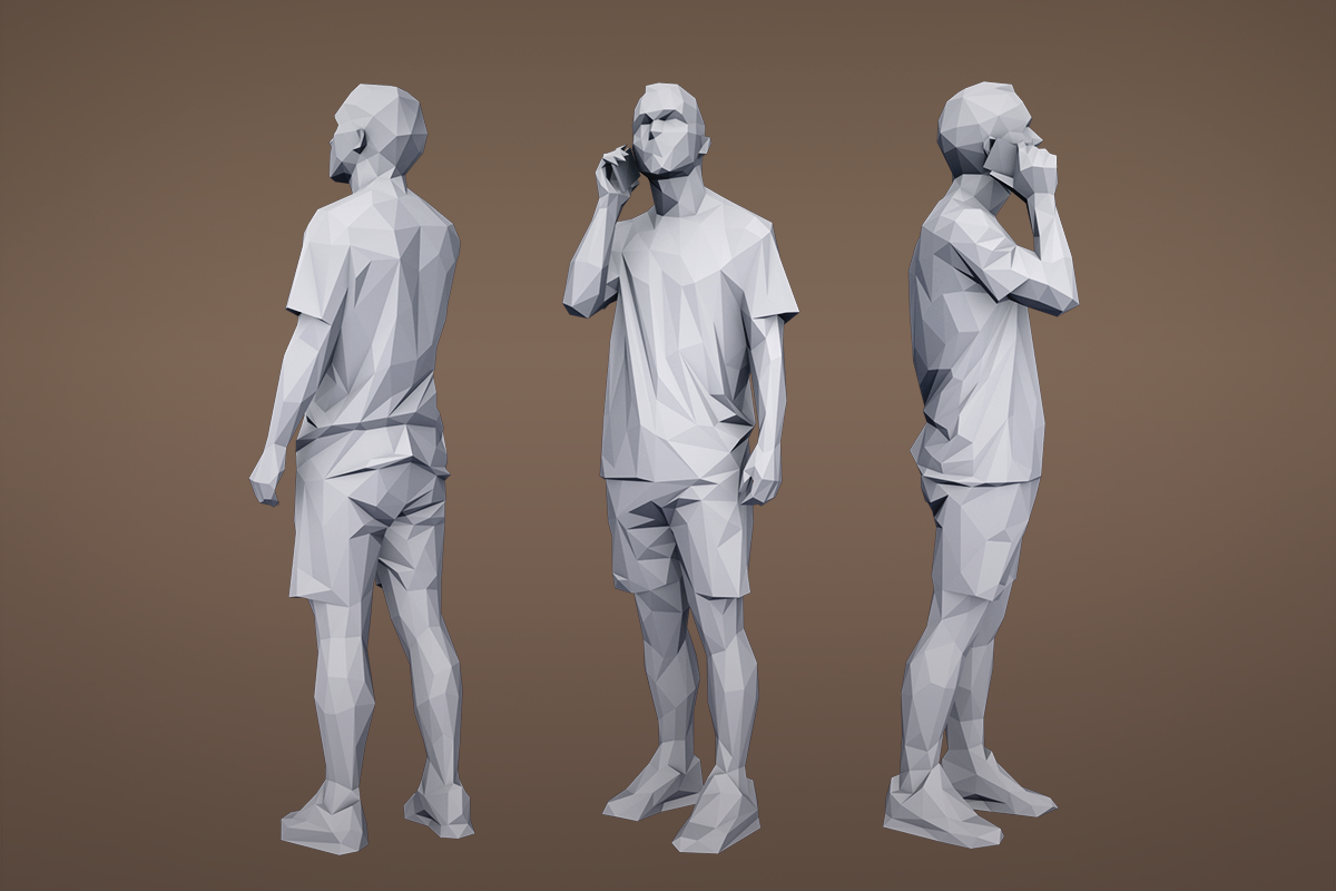 Lowpoly People Casual Pack Volume 1, a Characters & Person 3D Model by Kanistra Studio (Photo 3 of 8)