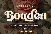 Bouden - Stylish Vintage Font, a Handwritten Font by PuriCreative (Thumbnail 1 of 10)
