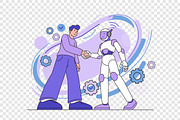 Future Collaboration Human and Ai, a Technology Illustration by Partikusi Design (Thumbnail 3 of 3)