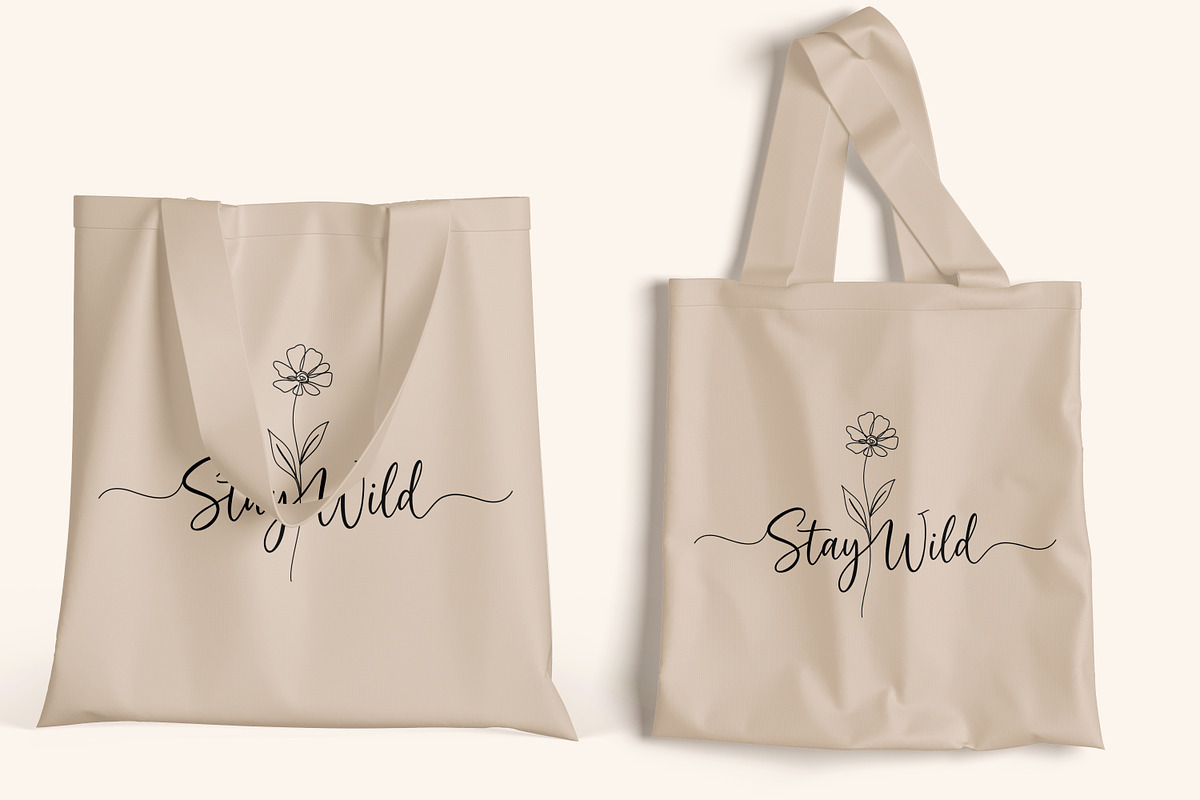 One Line Floral Stay Wild T-Shirt, an Object Illustration by Ghagra (Photo 6 of 7)