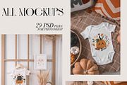 Baby Onesie Autumn Mockup Bundle, a Shirt Mockup by Neutral Mockups (Thumbnail 3 of 4)