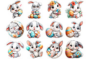 Easter Bunny with Egg Clipart, an Illustration by DreamArtGraphic (Thumbnail 2 of 4)