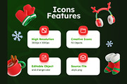 Christmas 3D Icons, an Object 3D Model by Rakata Studio (Thumbnail 2 of 7)
