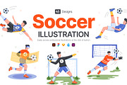 Flat Soccer Illustrations, a Sport Illustration by Vectors Market (Thumbnail 1 of 11)