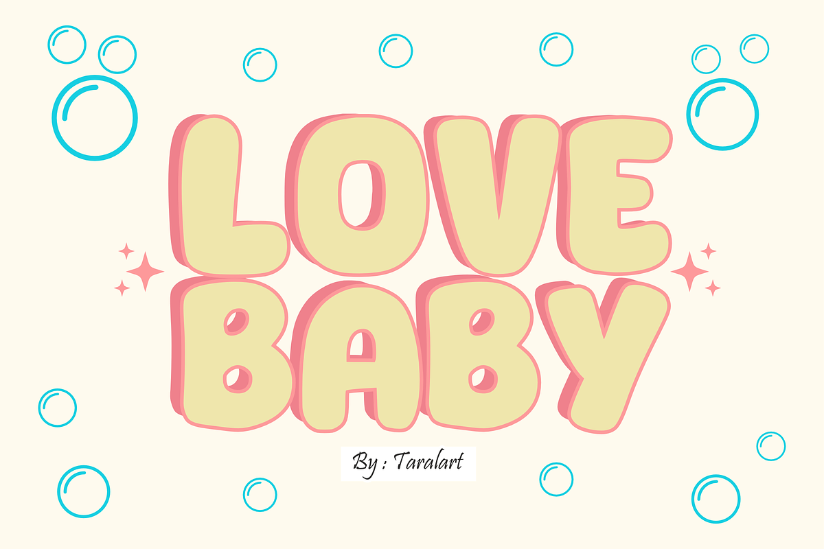 Soft Bubbles - Playful Bubble Font, a Sans Serif Font by KiddoGlyphs Studio (Photo 3 of 5)
