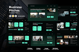 Business Pitches - Google Slides, a Presentation Template by Iqsiart Studio