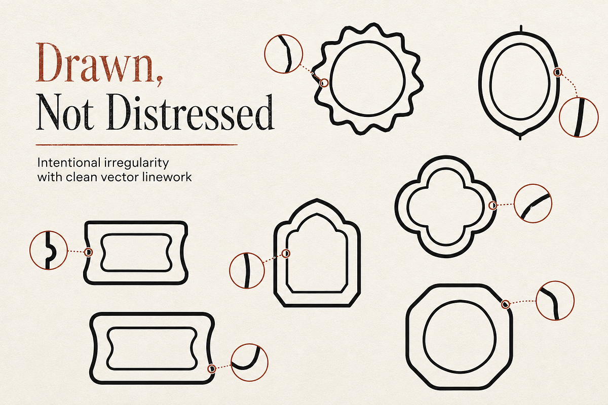 24 Imperfect Hand-Drawn Brand Seals, an Object Graphic by Designs24hr (Photo 3 of 9)