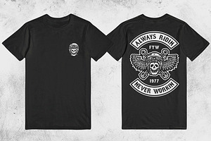 Biker Tee - Design Template