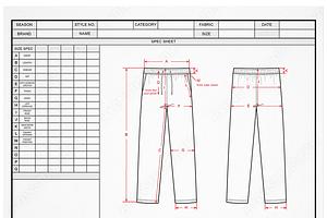 Track Pants Vector Template