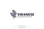 Line Art Swan Logo Design, a Branding & Logo Template by Artnivora.Std (Thumbnail 1 of 4)