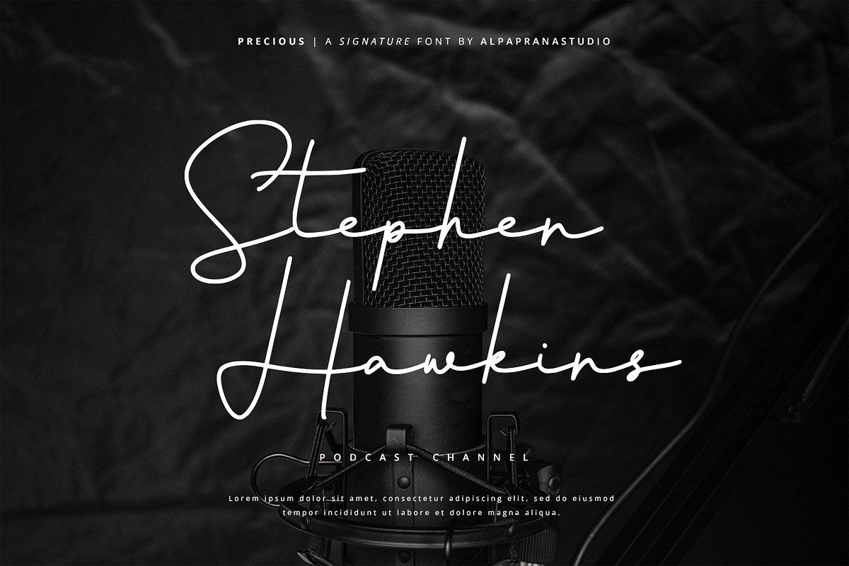 Precious - Signature Font, a Script Font by Alpaprana (Photo 6 of 12)