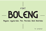 BOLENG FONT SANS SERIF, a Sans Serif Font by gagego (Thumbnail 1 of 7)