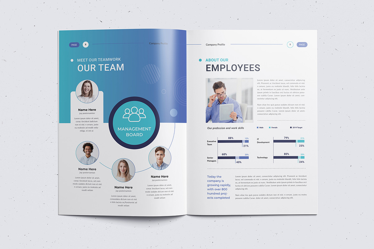 The Company Profile | Word & Canva, a Brochure Template by Creativity-Design (Photo 7 of 13)